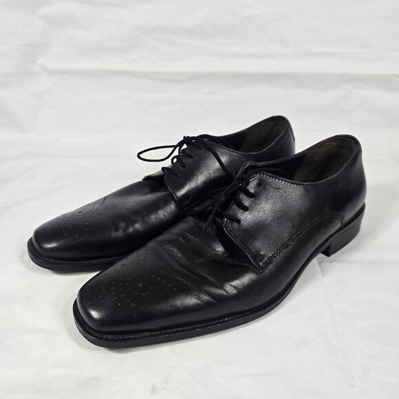 Giorgio Brutini Other - Giorgio Brutini Oxford Dress Shoes Men Size 9 Black Leather Square Toe Lace Up